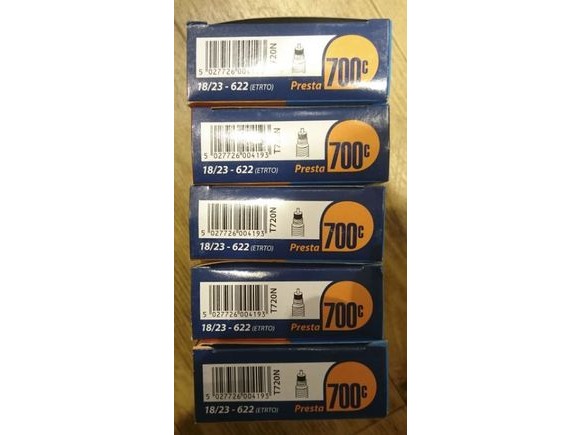 Nutrak Bundle  5 xinner tubes 700x18/23 or 700x25/32 Presta click to zoom image