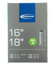 Schwalbe 16/18 AV4 Tube Schrader Valve- Brompton Fit